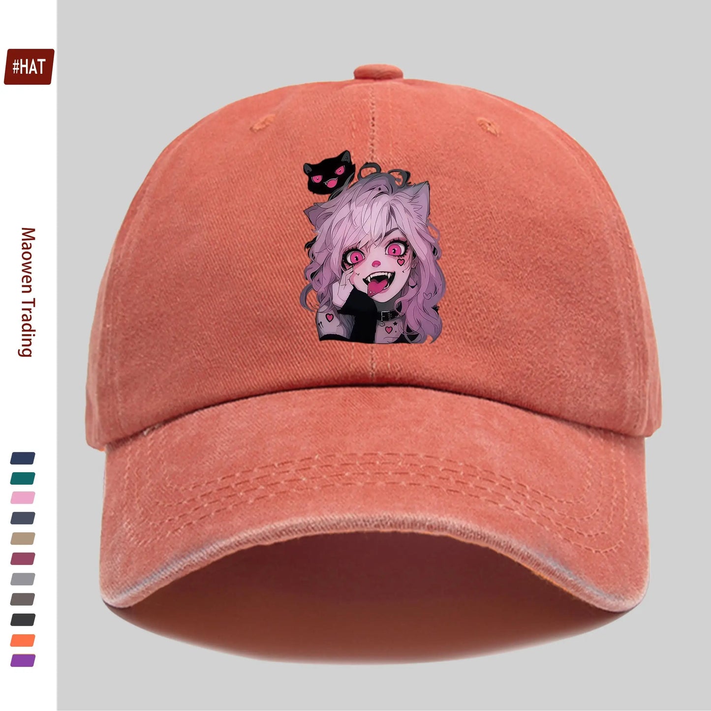 Anime Little Demon Cute Printed Pattern Baseball Cap