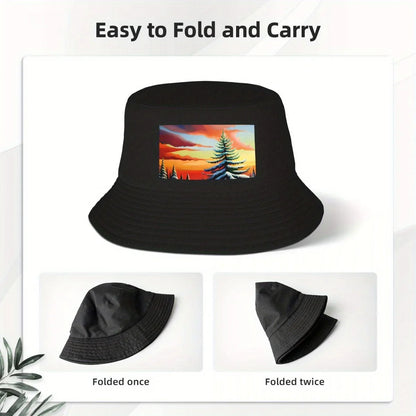 Twilight Glow Christmas Tree Bucket Hat