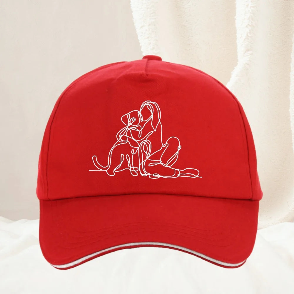 Classic Retro Dog Mom Printed Baseball Cap