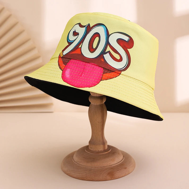 Trendy And Fashionable Printed Double-Sided Fisherman Hat