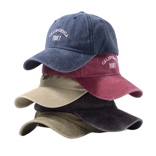 Vintage Embroidered Washed Baseball Cap
