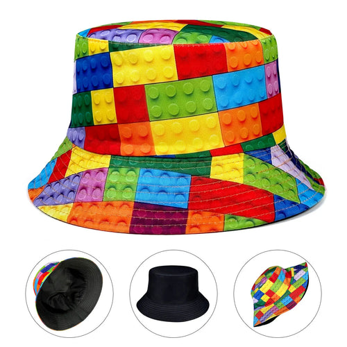 Personalized Building Block Puzzle Fisherman's Hat, All-Season Bucket Hat