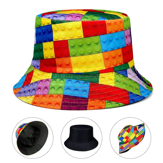 Personalized Building Block Puzzle Fisherman's Hat, All-Season Bucket Hat