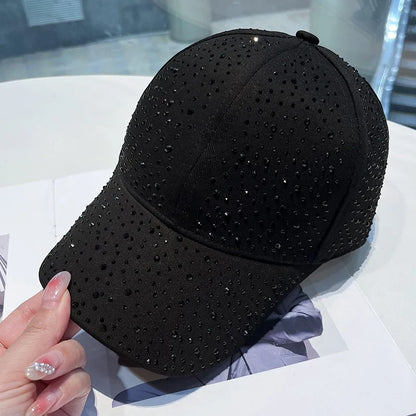 Full Body Rhinestone Baseball Cap Men Women Cotton Diamonds