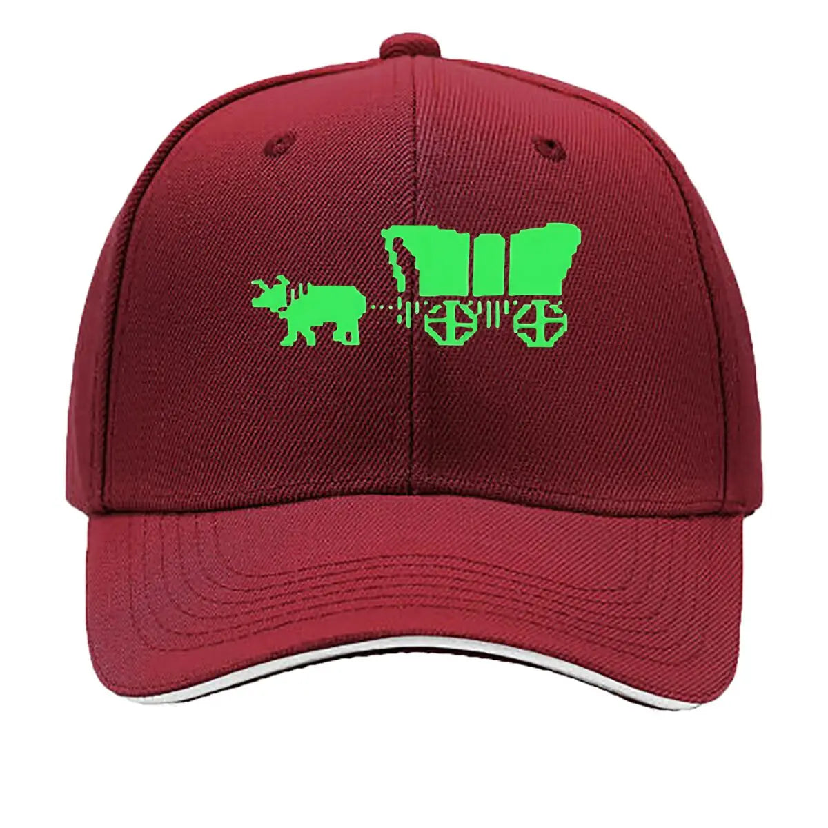 Retro 8 - Bit Pixel Ox Cart Vinyl Sticker Sandwich Baseball Cap