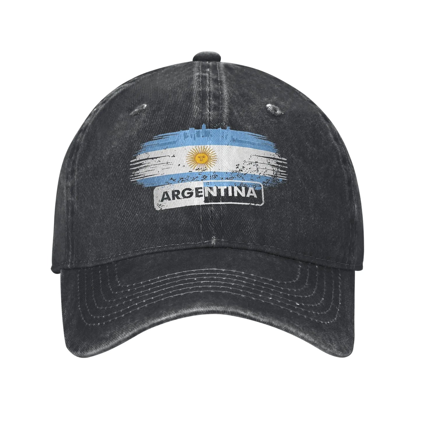 Argentina Flag Washed Baseball Cap