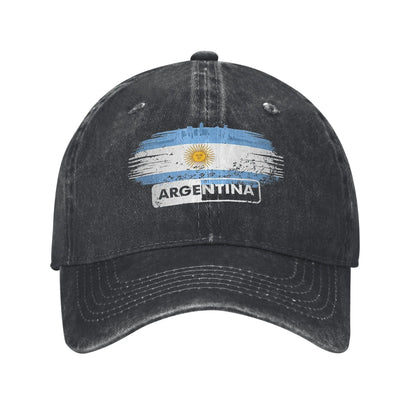 Argentina Flag Washed Baseball Cap