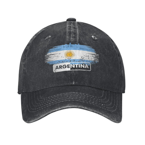 Argentina Flag Washed Baseball Cap