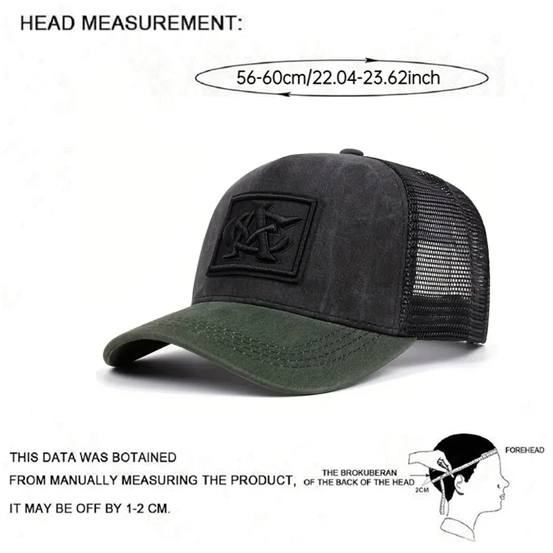 2025 Personalized Fashion New Baseball Hat CA Embroidered Mesh Hat Daily Wear Decorative