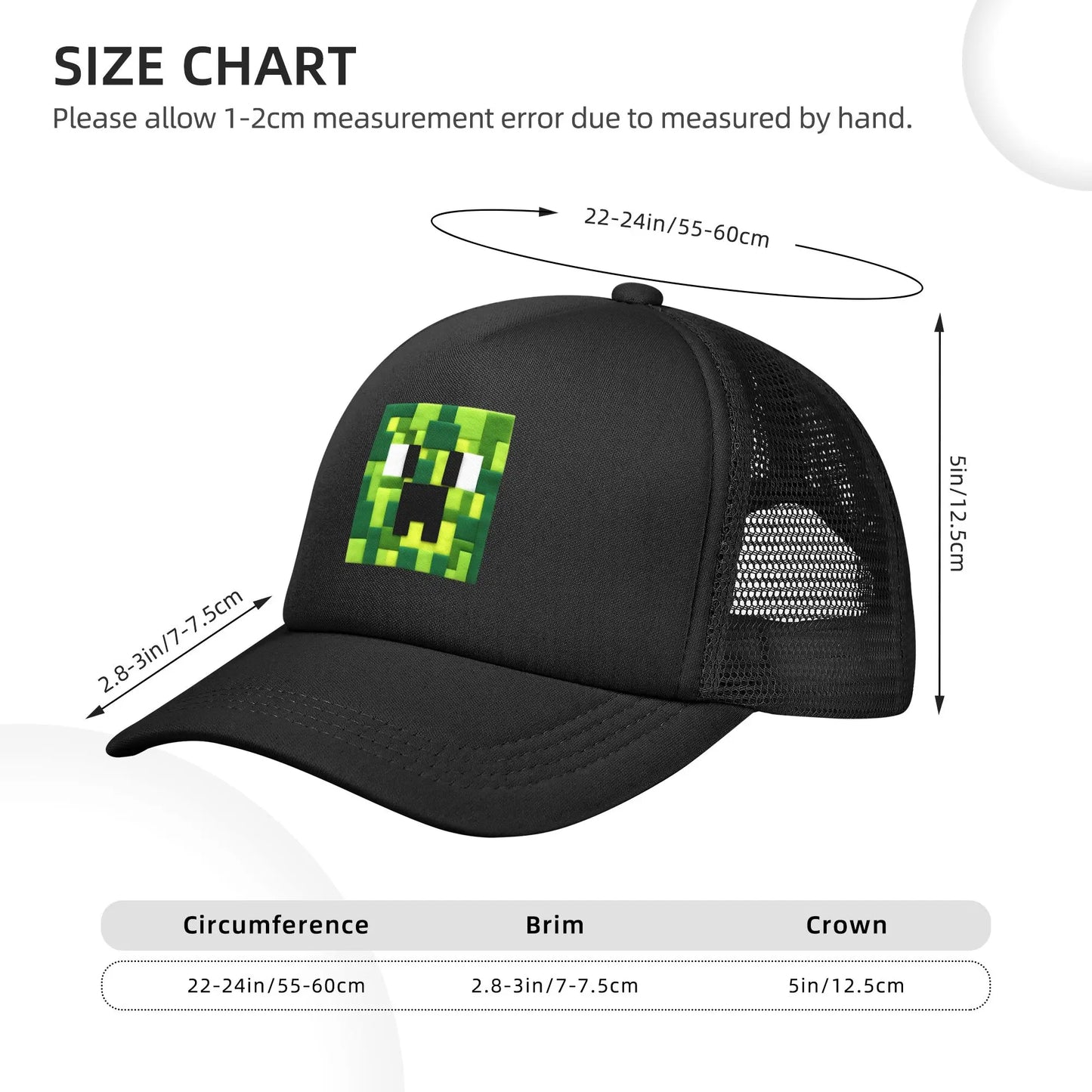 Felt Creepers Mesh Baseball Caps