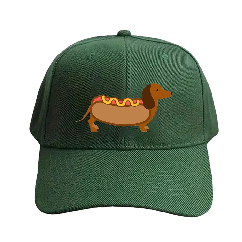 Hotdog Wiener Dog Baseball Cap
