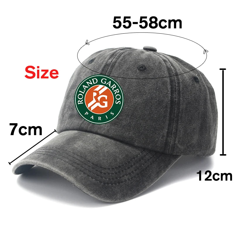 PARIS 100% Cotton Baseball Caps Vintage Distressed Cotton Snapback Hat
