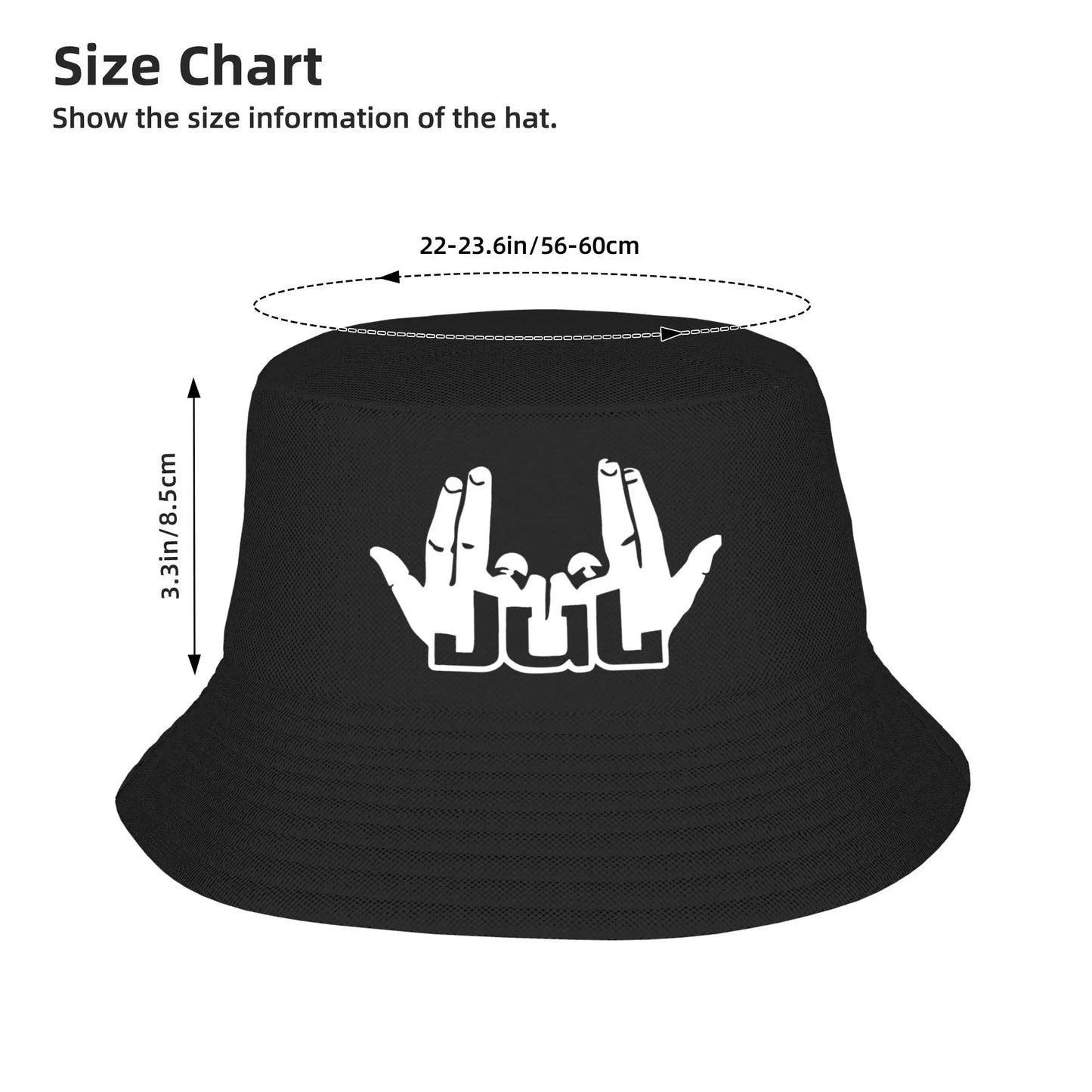 Travel Headwear Jul Music Stuff Bucket Hats Fashion Woman Sun Hat French Rapper