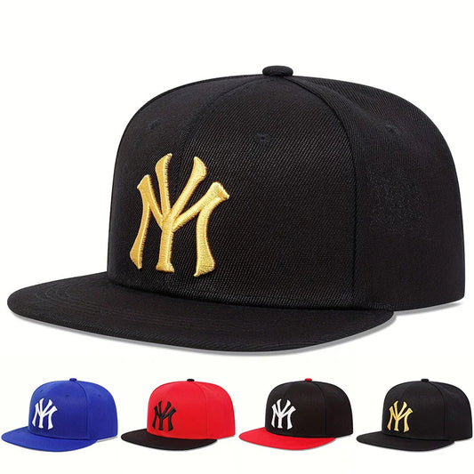 Unisex Letter Embroidery Hip-Hop Hat Snapback Cap