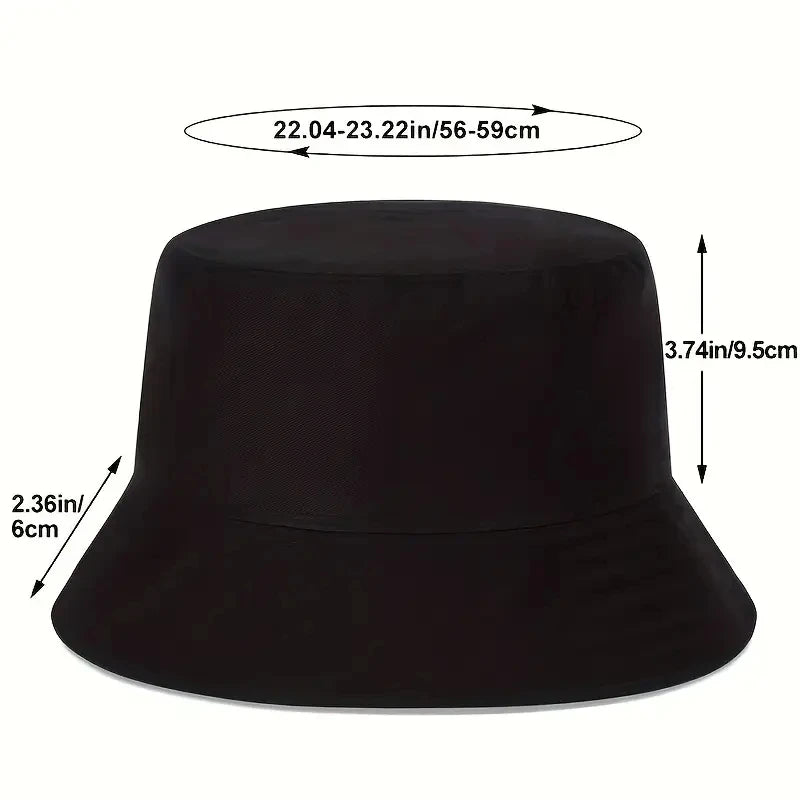 Rimiut Red Cloud Anime Cartoon Embroidery Bucket Hat Cotton