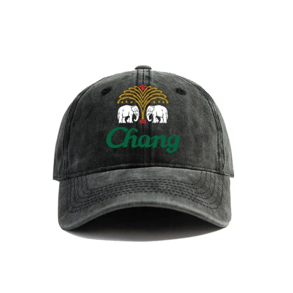 Chang Beer Baseball Cap Distressed Hats Chang Beer Thai Drink Hat Fashion