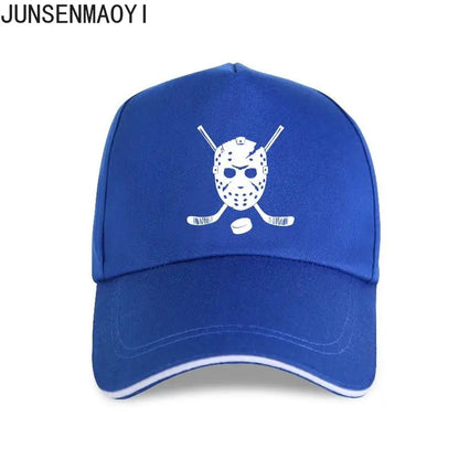Goalie Mask and Hockey Sticks Baseball Cap