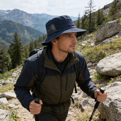 Spring Summer Washed Cotton Mesh Breathable Bucket Hats