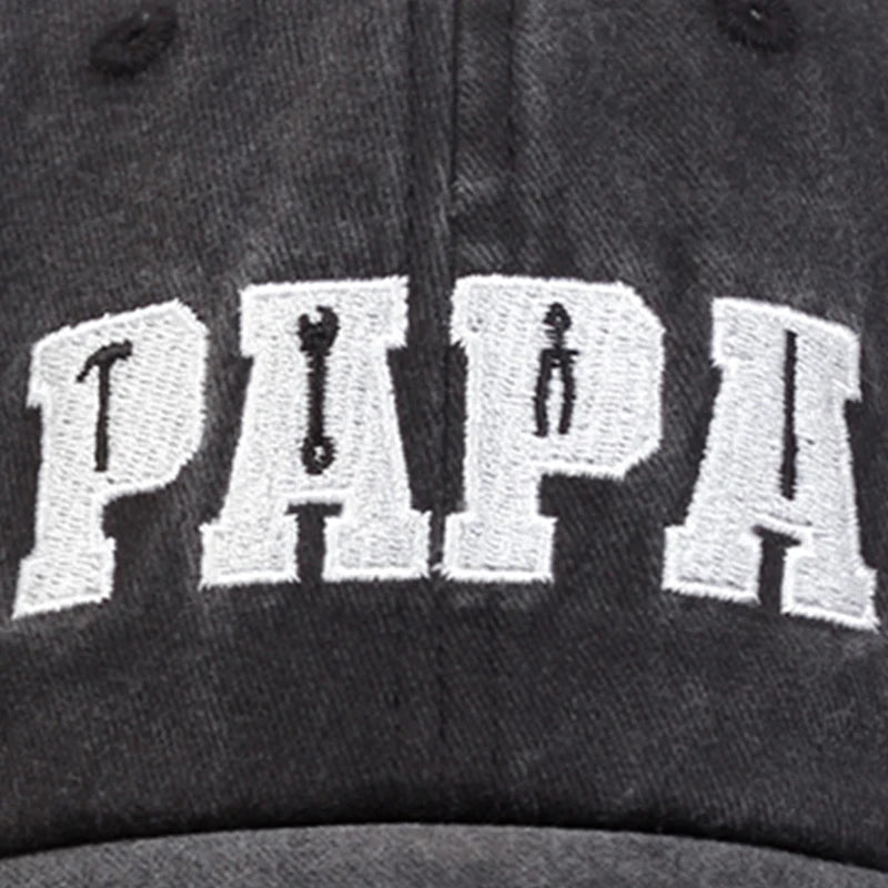 Unisex PAPA Letter Embroidery Baseball Net Caps Sunscreen Hat Sports Cap