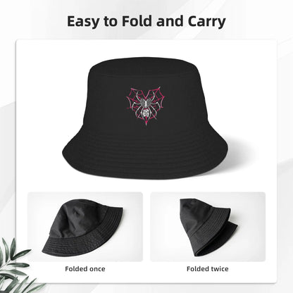 Aj Lee Spider Heart Bucket Hat