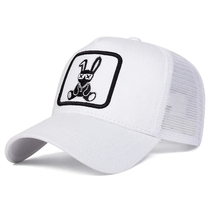 Unisex Cartoon Rabbit Embroidery Baseball Caps