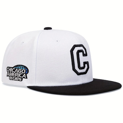 Unisex C Letter Embroidery Side CHICAGO Hip-hop Hats Fashion Spring Autumn