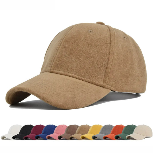 Fashion Unisex Suede Baseball Caps for Women Men