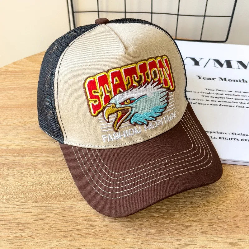 American Retro Baseball Cap Mesh Breathable UPF50+