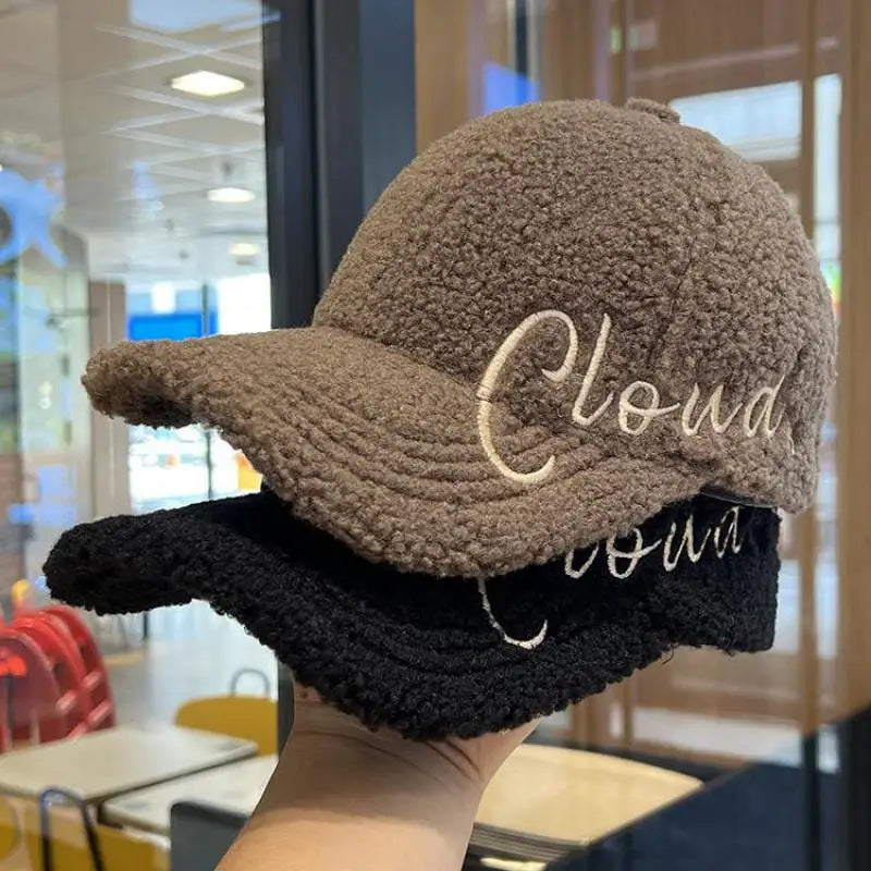 Autumn Winter Embroidery Letter Baseball Cap Cold Proof