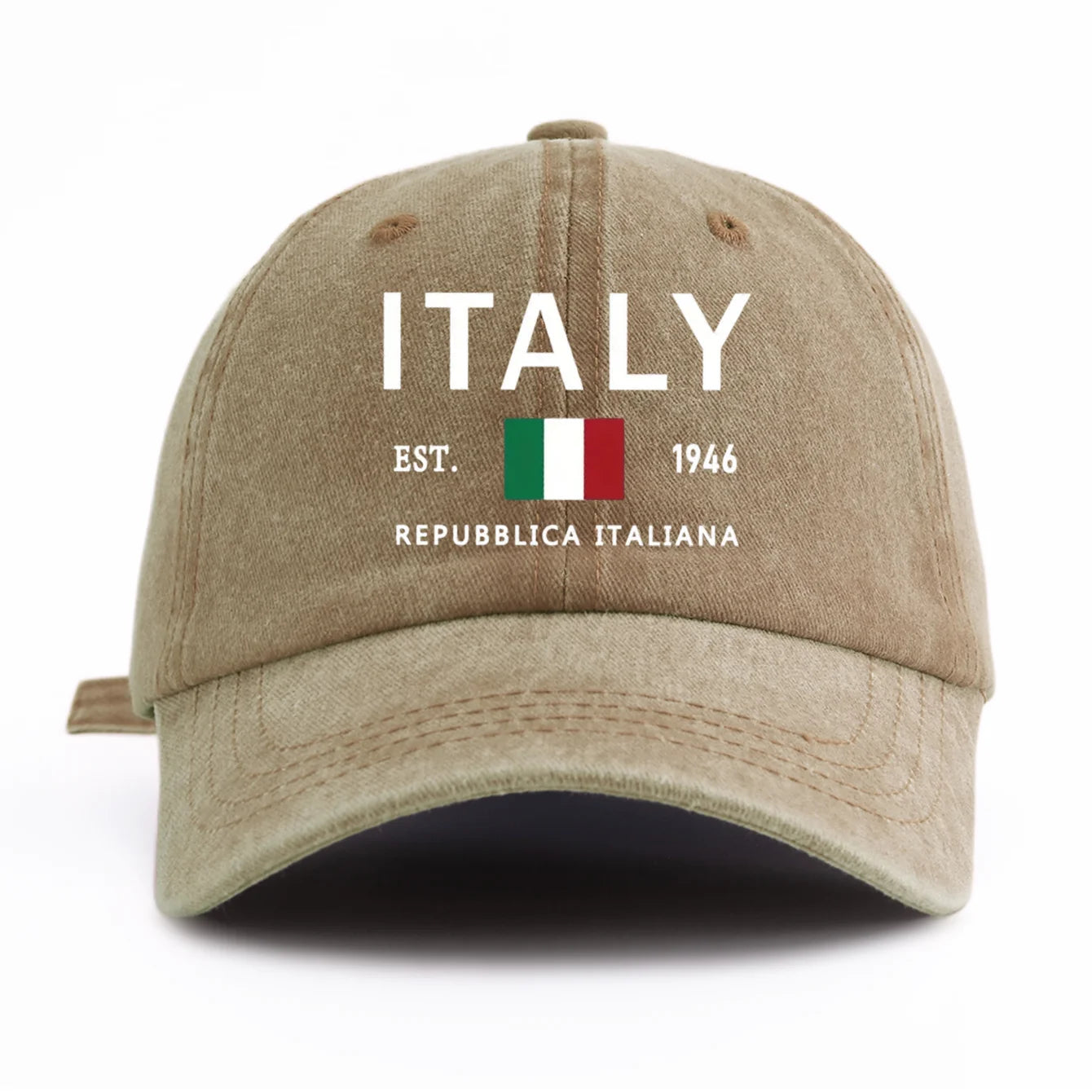 ITALY Print Washed Baseball Cap For Adults