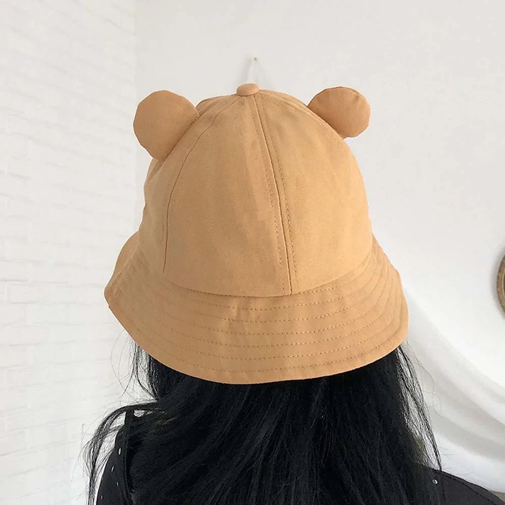 Cute Anti-Fog Frog Women Sun Protective Embroidery Fisherman's Hat Bucket Cap