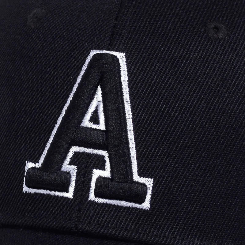 A Letter Embroidery A Baseball Cap Spring Summer