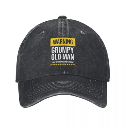 Warning Grumpy Old Man Men Women Baseball Cap