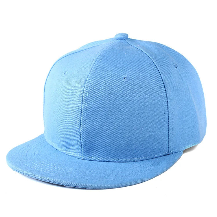 Fashion Solid Snapback Cap Flat Peak Hip Hop Hats Men Women