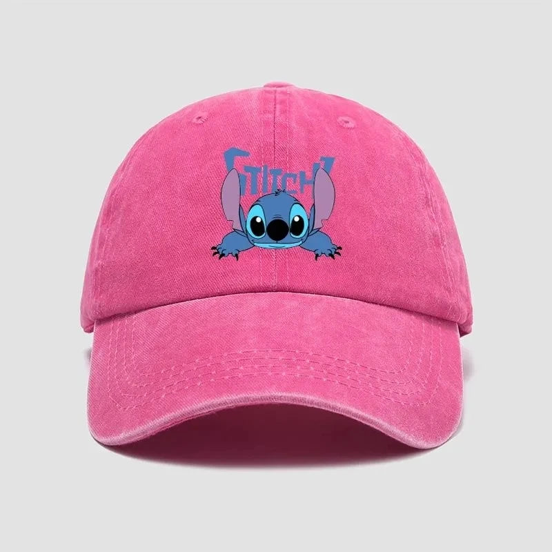 Stitch Casual Hat Kawaii Cartoon Anime Figure Baseball Caps