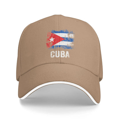 Summer Cuban Vintage Cuba Flag Baseball Cap