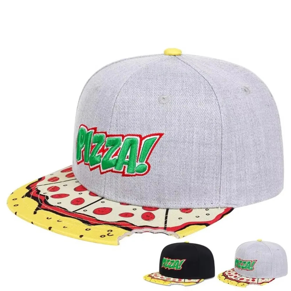 Fashion Casual Hip Hop Hats Adjustable PIZZA Embroidery Snapback Hats