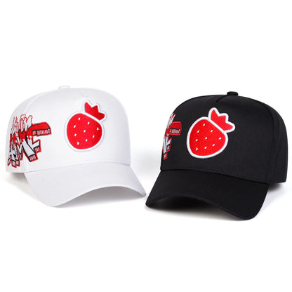 Unisex Strawberry Embroidery Baseball Caps