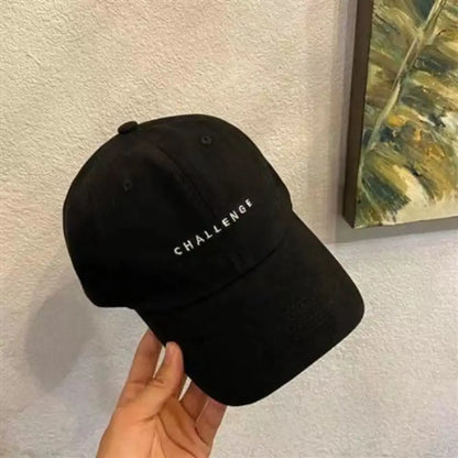 Casual Unisex Hip Hop Letter Embroidery CHALLENGE Baseball Caps
