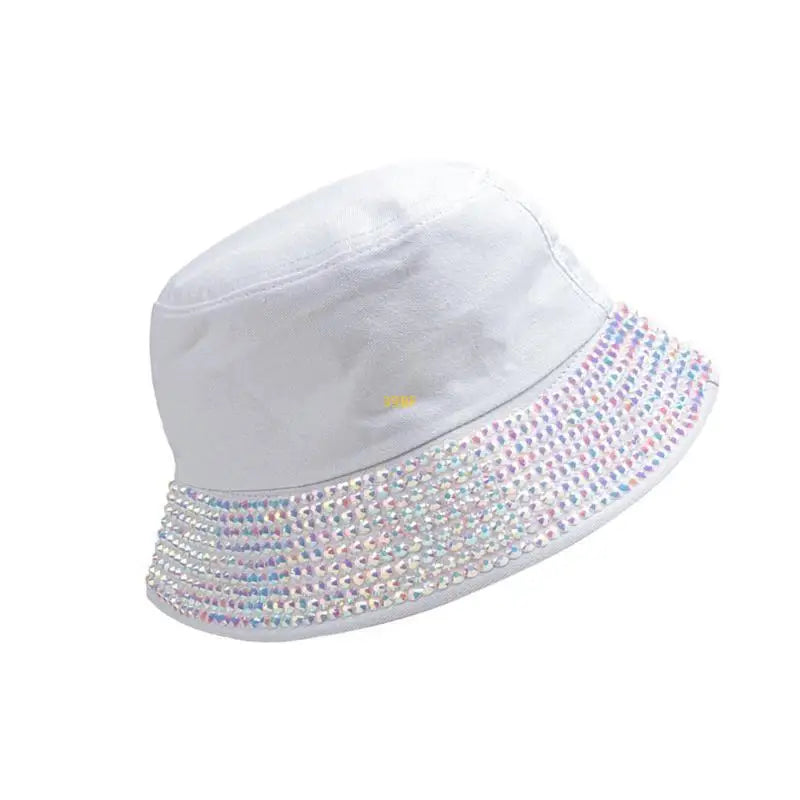 Unisex Bucket Hat Rhinestones Blingbling Fisherman Hat