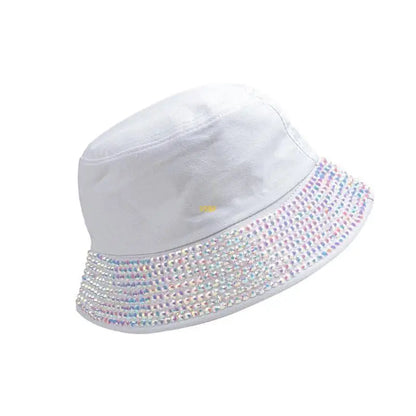 Unisex Bucket Hat Rhinestones Blingbling Fisherman Hat