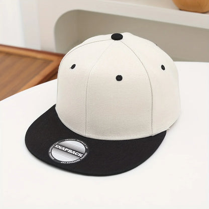 Unisex Flat Brim Snapback Hat For Men Women