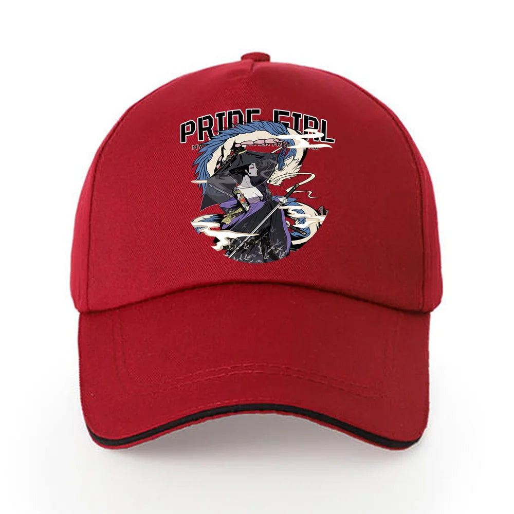 Summer Baseball Cap Solid Cotton Sun Hat Samurai Print