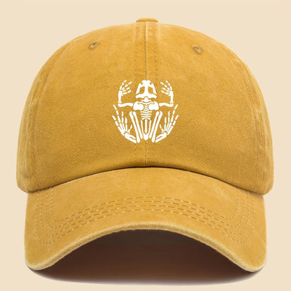 Skeleton Frog Printed Baseball Hat For Men Women