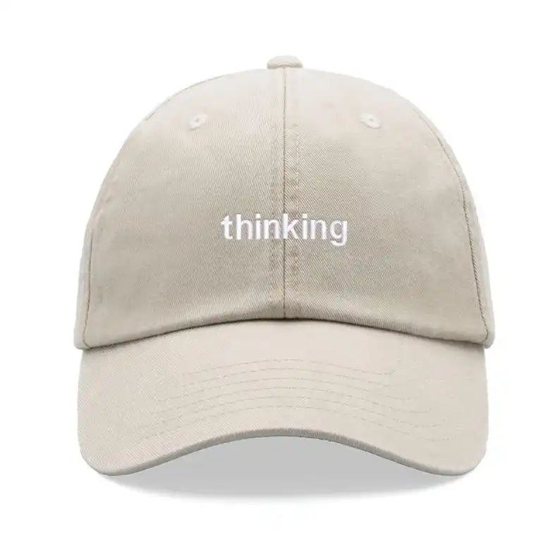 "thinking" Baseball Cap Vintage Washed Unisex Dad Hat