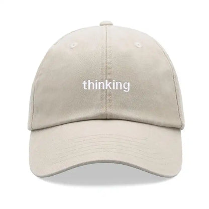 "thinking" Baseball Cap Vintage Washed Unisex Dad Hat