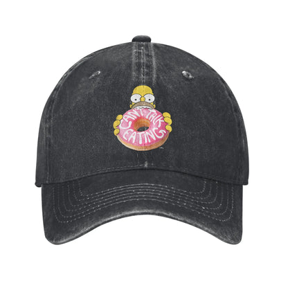 The S-Simpson Homer Can't Talk Eating Donut Baseball Cap