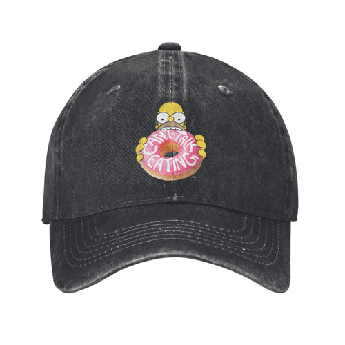 The S-Simpson Homer Can't Talk Eating Donut Baseball Cap