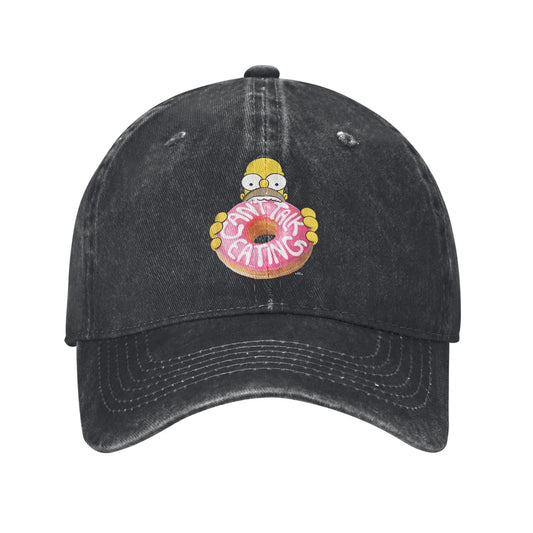 The S-Simpson Homer Can't Talk Eating Donut Baseball Cap