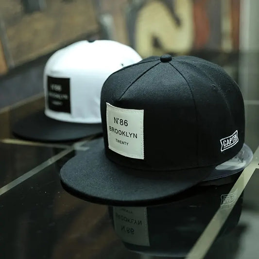 Unisex Brooklyn Print Label Embroidery Hip-hop Hats Adjustable Snapback Caps